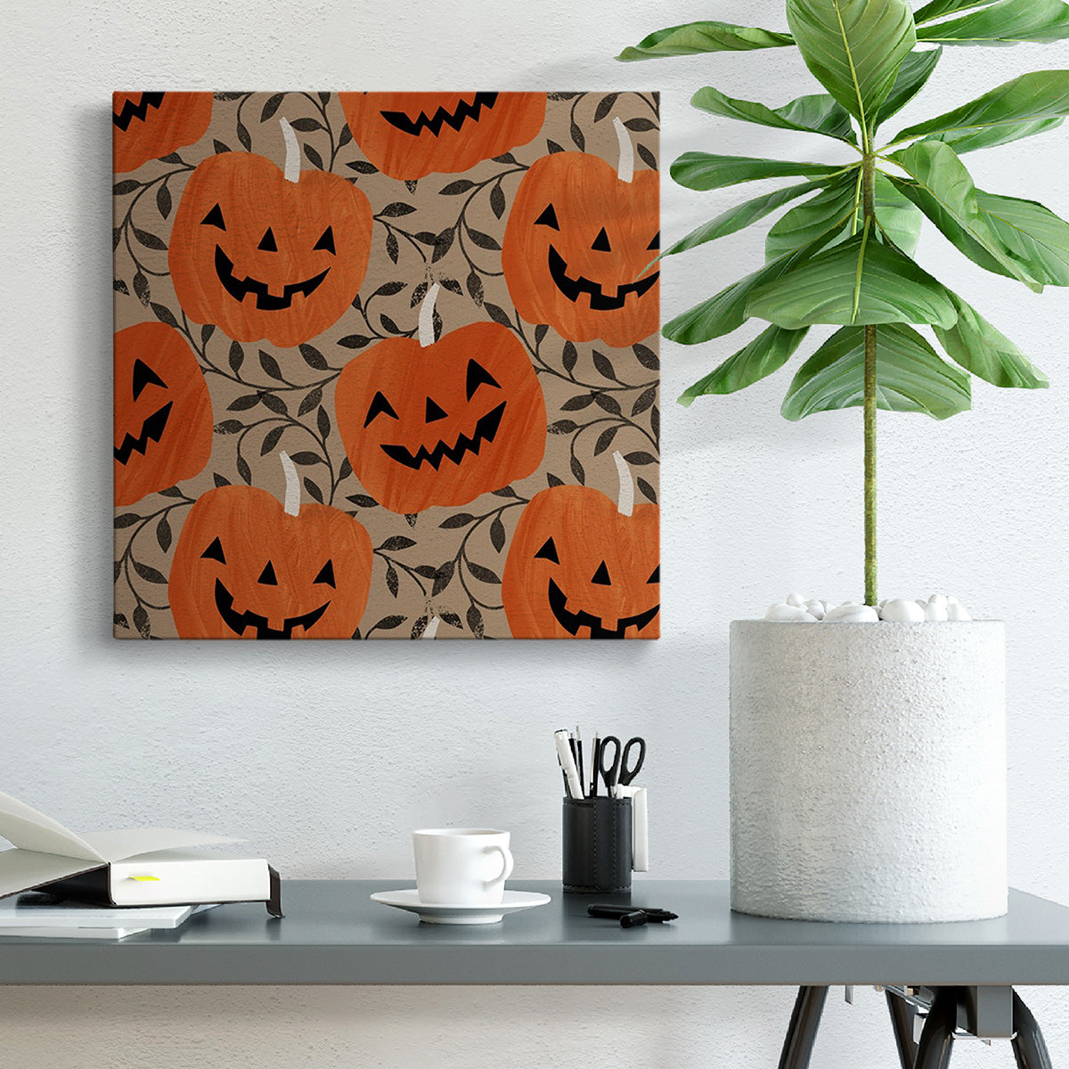 Graphic Halloween Collection F-Premium Gallery Wrapped Canvas - Ready to Hang