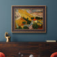 Valley With Ploughman Seen from Above - Ornate Framed Canvas Print