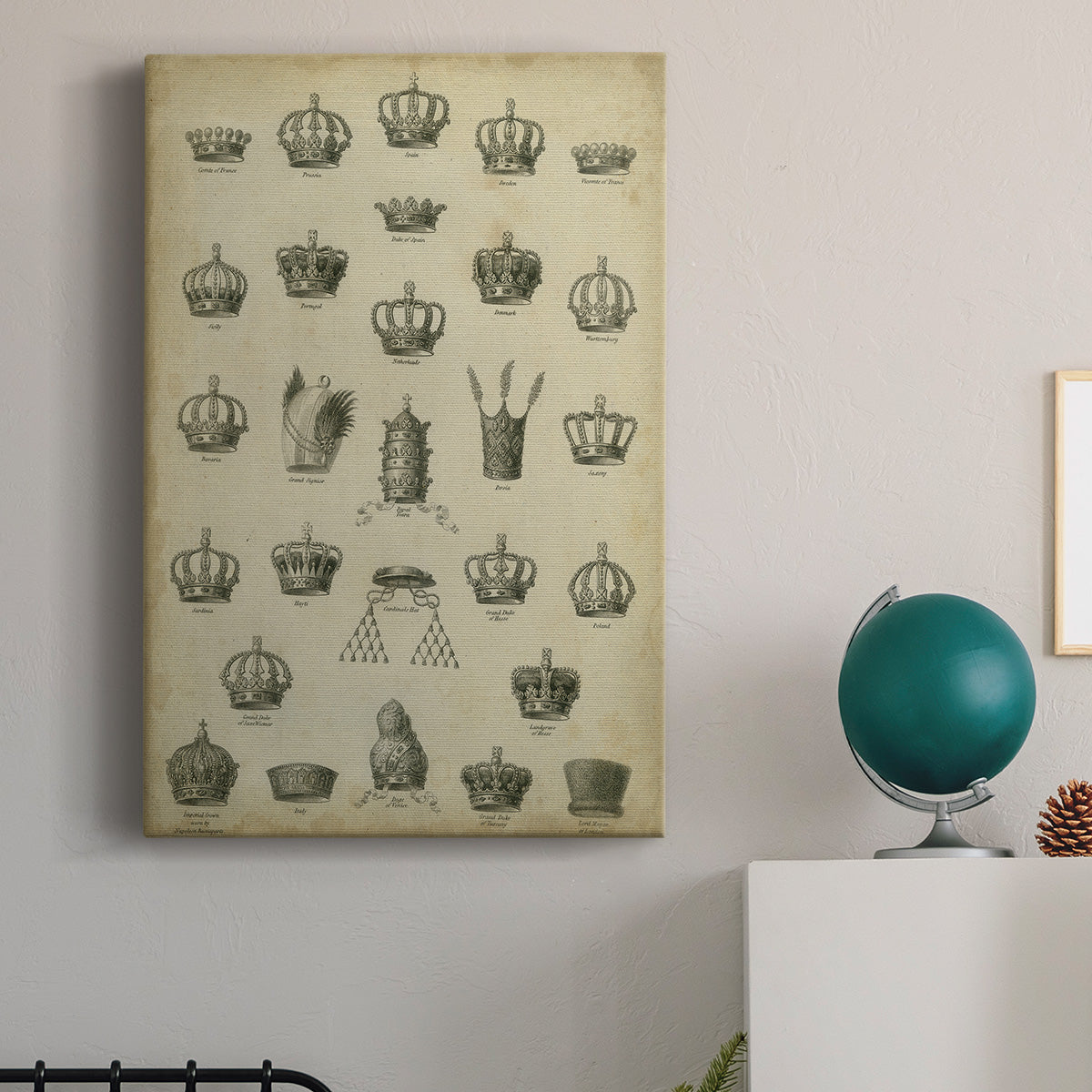 Heraldic Crowns & Coronets II Premium Gallery Wrapped Canvas - Ready to Hang