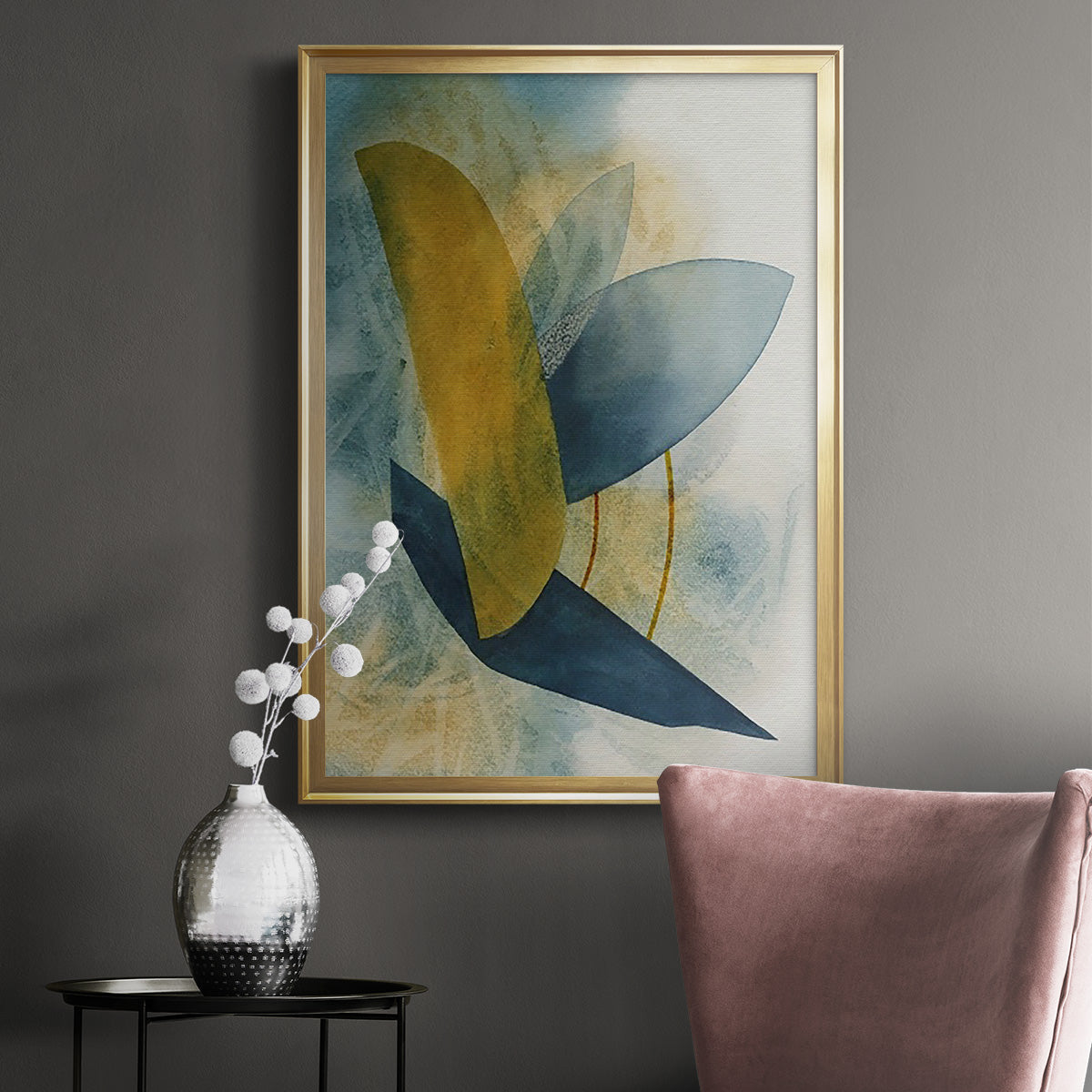 Solar Shapes I - Modern Framed Canvas Print