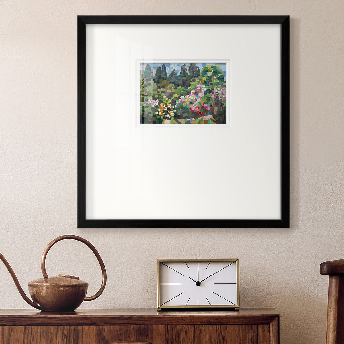 Arboretum in Spring- Premium Framed Print Double Matboard