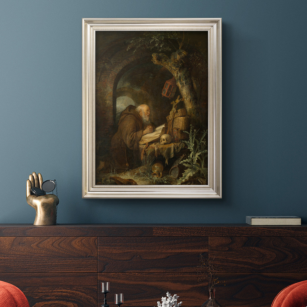 The Hermit, 1670 - Ornate Framed Canvas Print