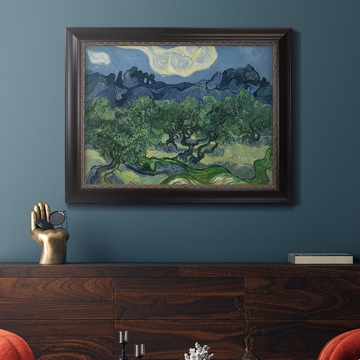 Olive Trees - Ornate Framed Canvas Print