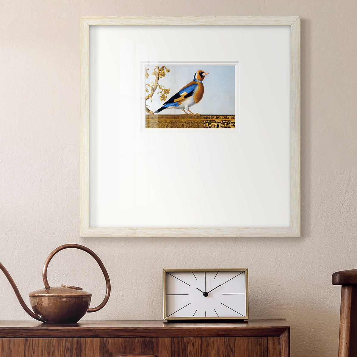 Golden Finch Premium Framed Print Double Matboard