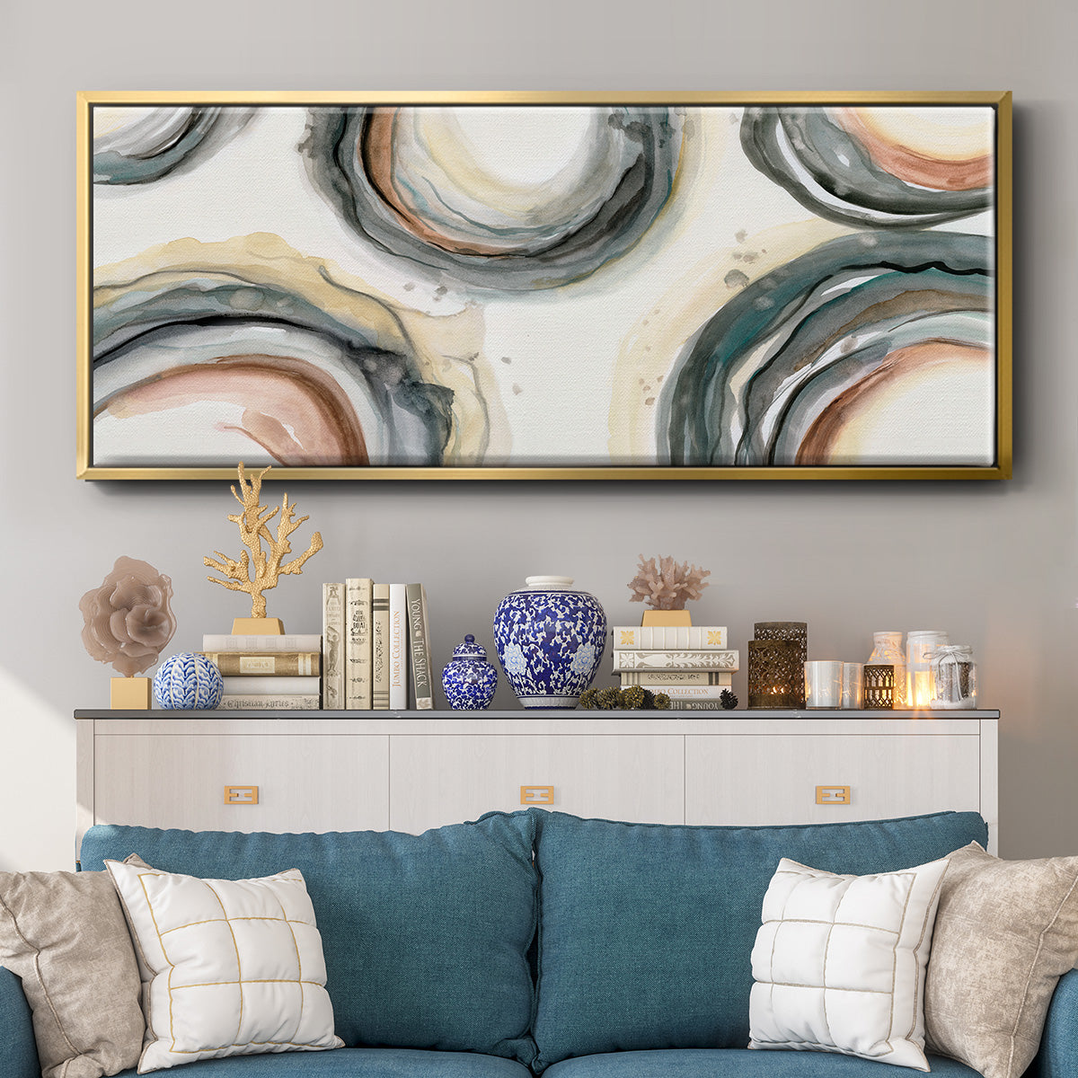Elasticity - Floater Framed Canvas Print