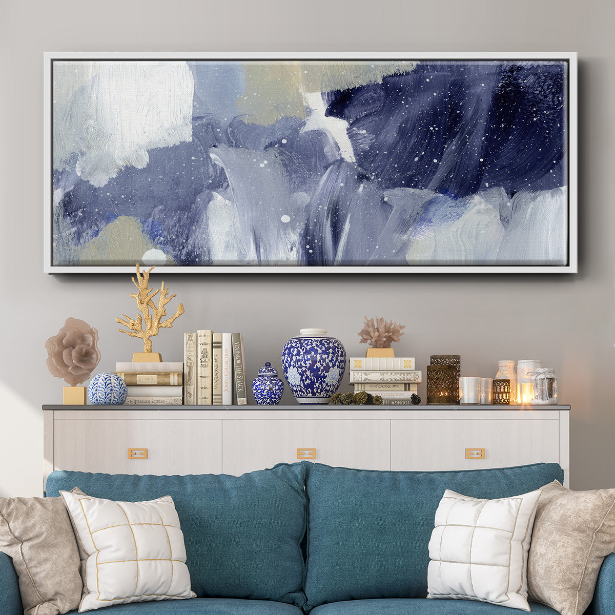 Sky Break II - Floater Framed Canvas Print