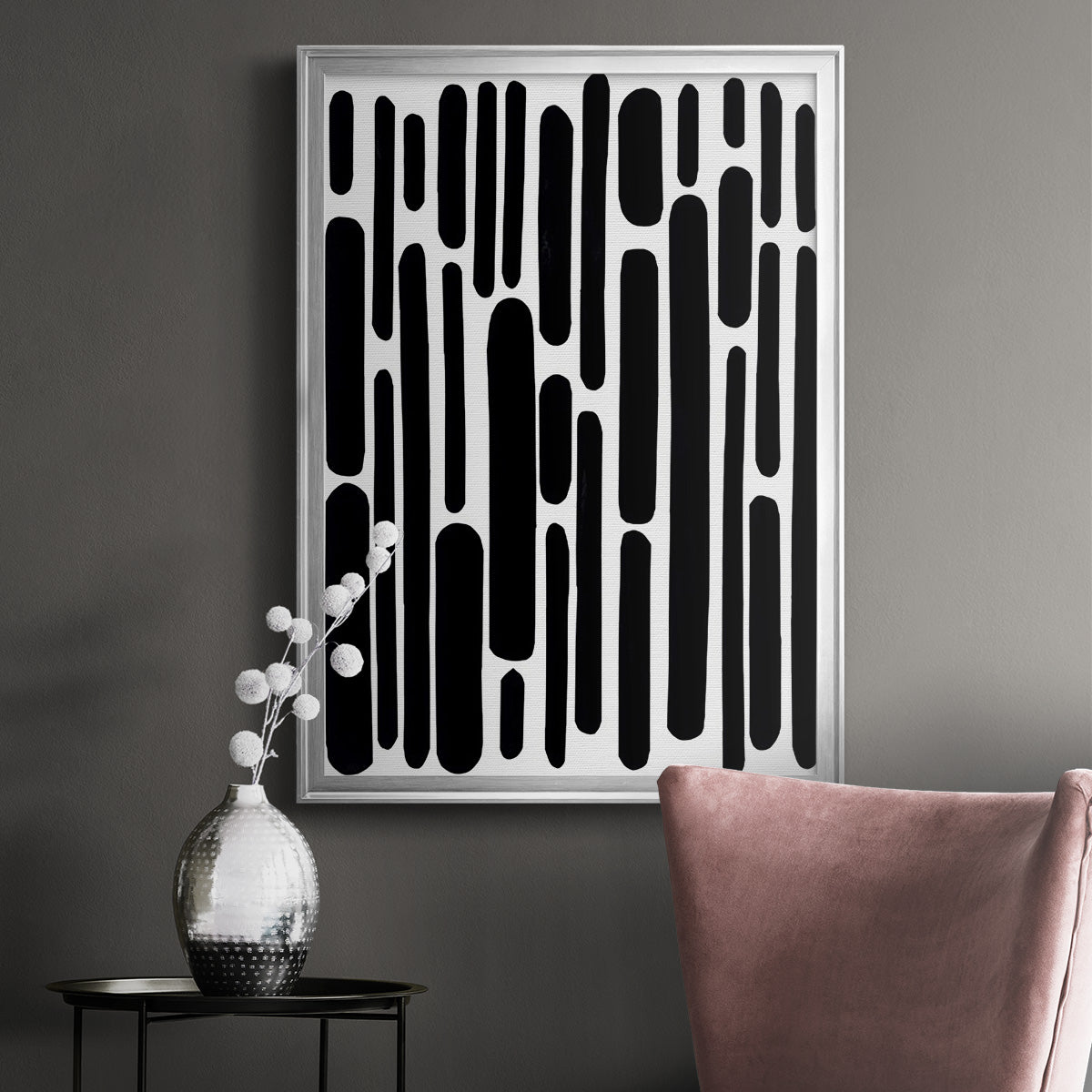 Shuffle I - Modern Framed Canvas Print