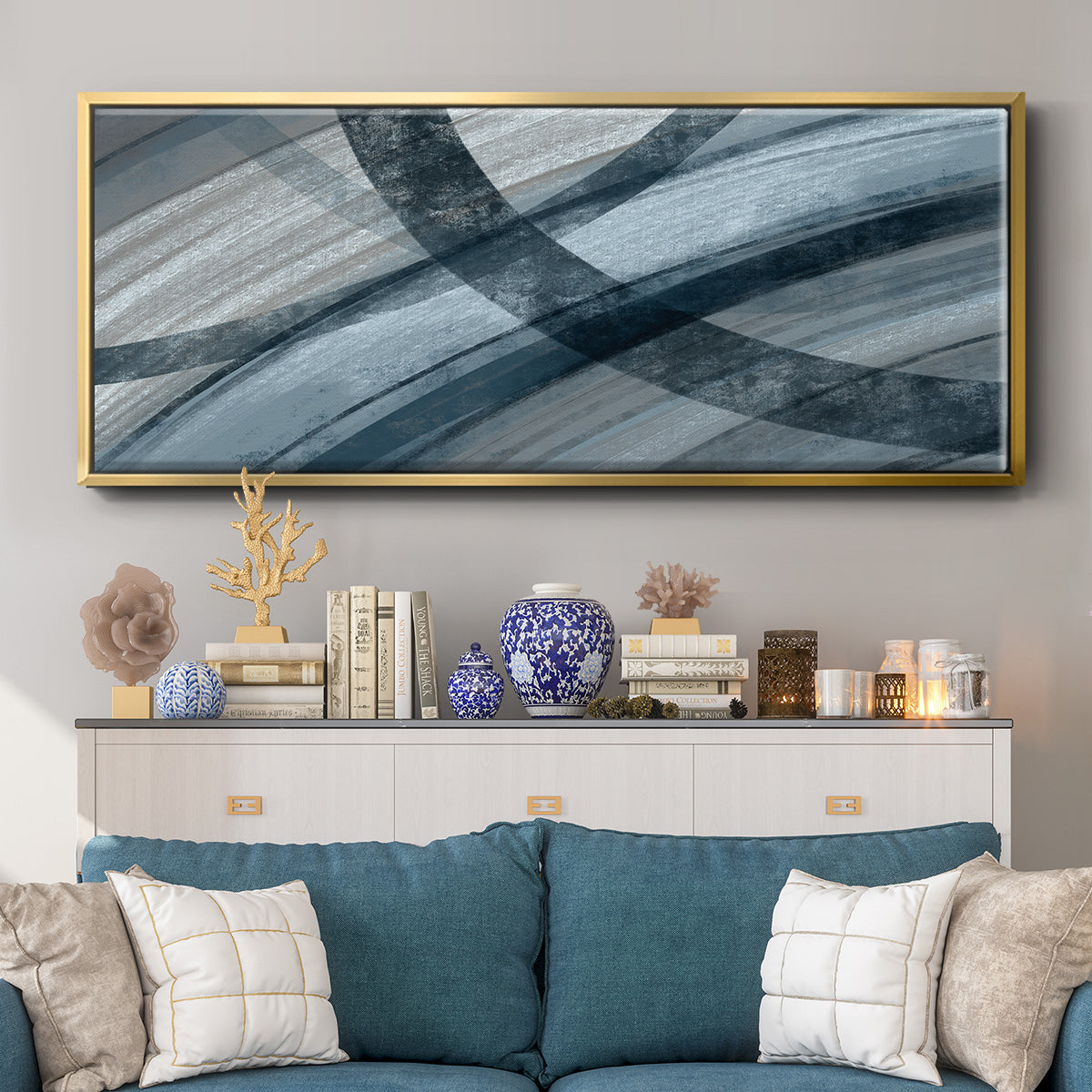 Sectional Centric - Floater Framed Canvas Print