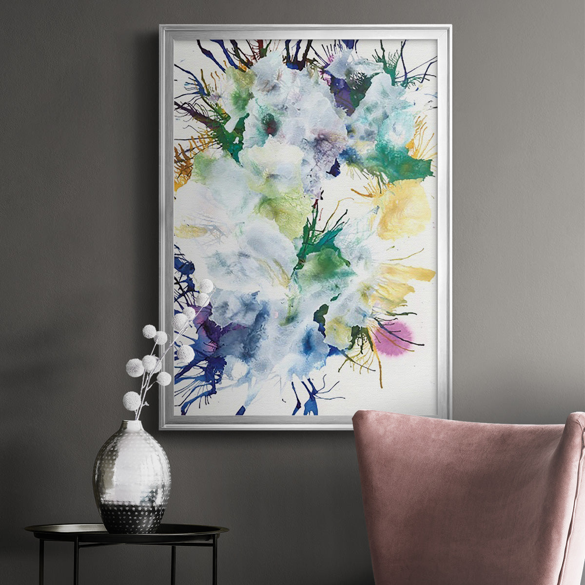 Like An Iris II - Modern Framed Canvas Print