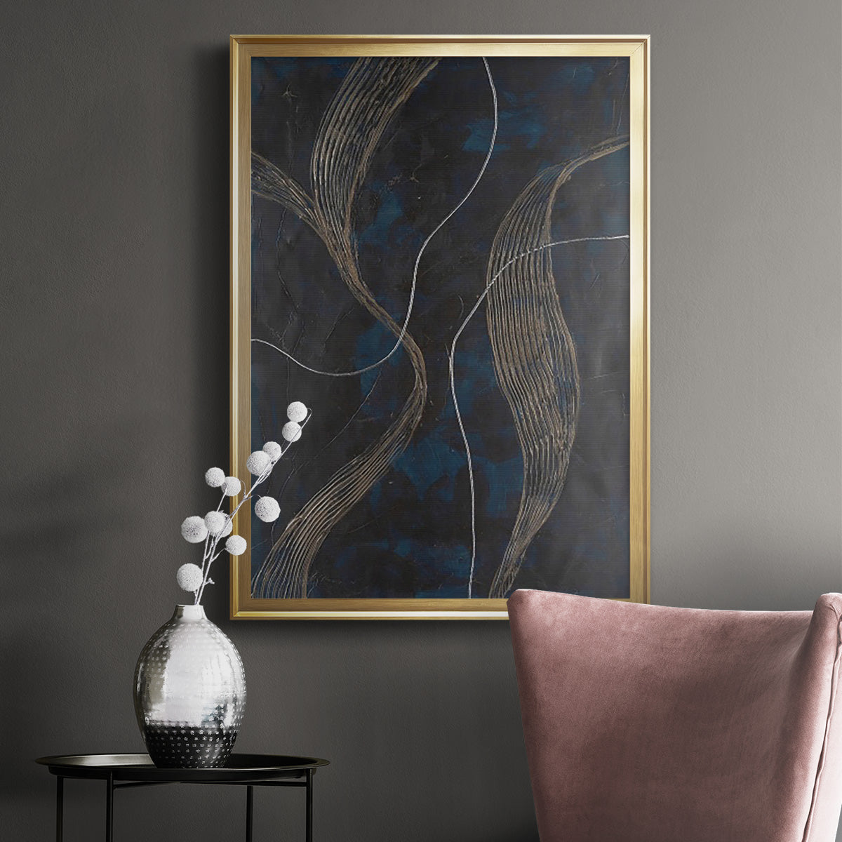 Laminar Flow II - Modern Framed Canvas Print