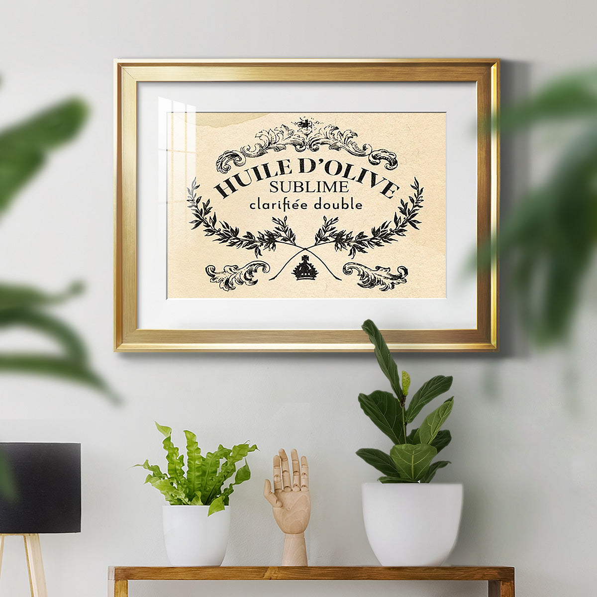 Antique French Label IV - Modern Framed Art Print
