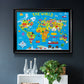 World Map Premium Classic Framed Canvas - Ready to Hang