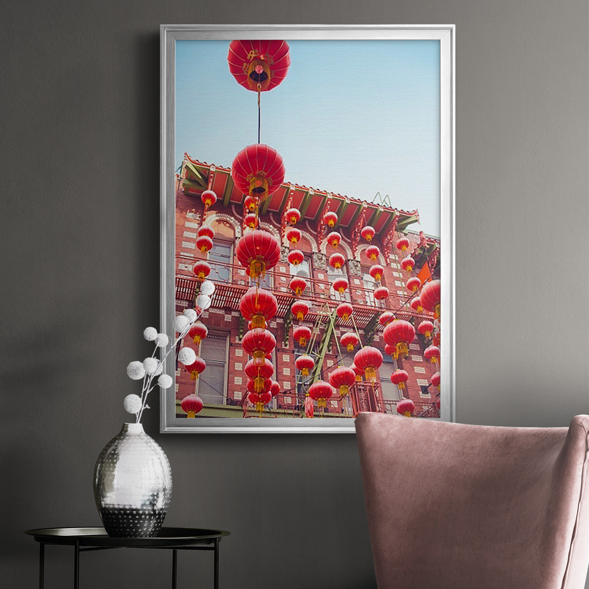 Lovely Lanterns I - Modern Framed Canvas Print