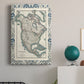 Bordered Map of North America Premium Gallery Wrapped Canvas - Ready to Hang