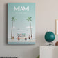 Illustrated Miami Beach I Premium Gallery Wrapped Canvas - Ready to Hang