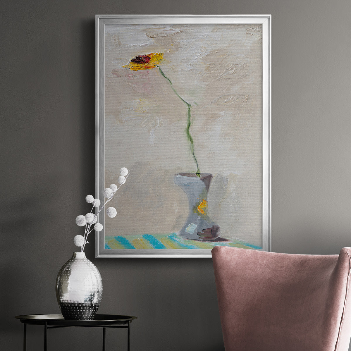 Single & Ready to Mingle - Modern Framed Canvas Print
