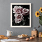 Rose Noir I - Premium Canvas Framed in Barnwood - Ready to Hang