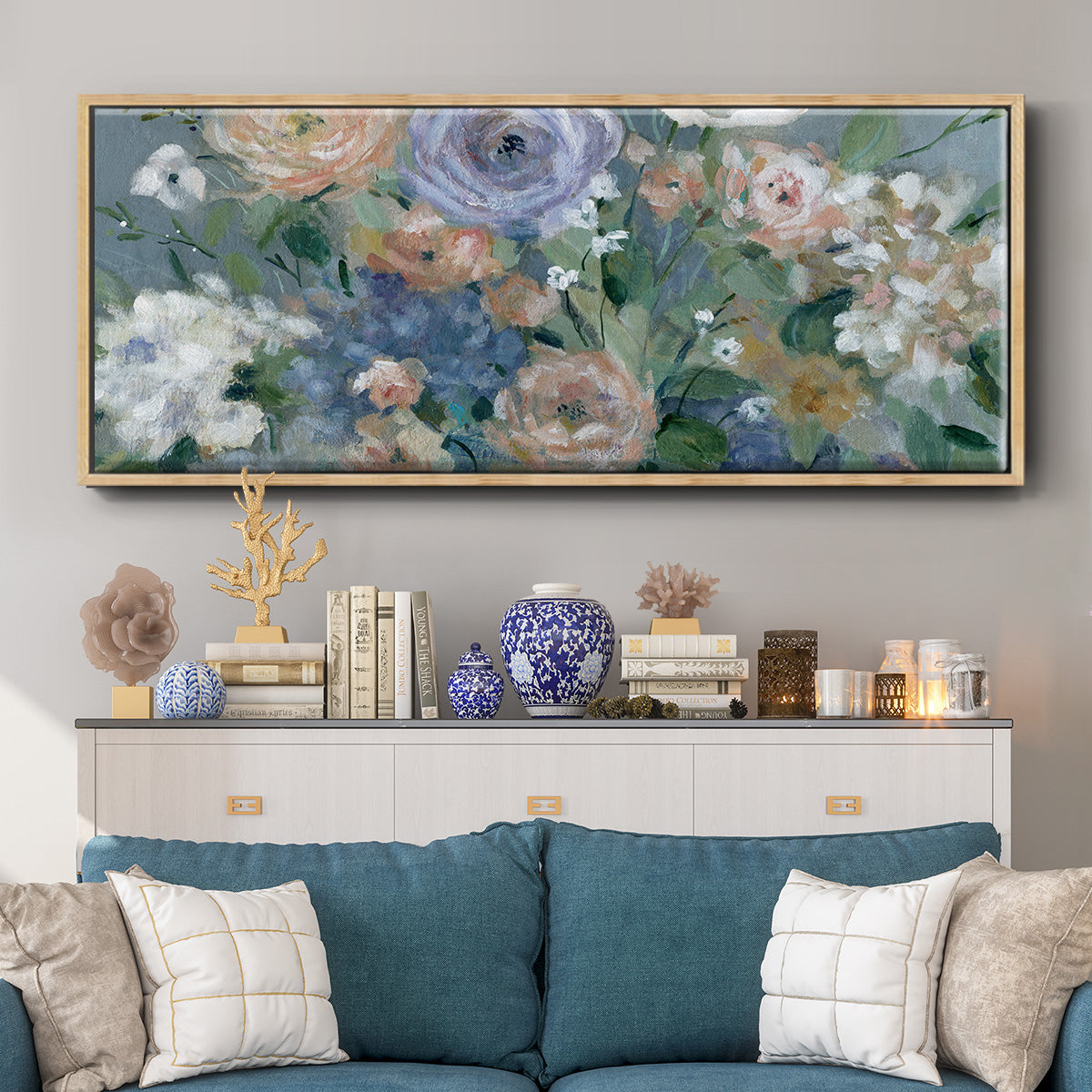 Garden Harmony - Floater Framed Canvas Print