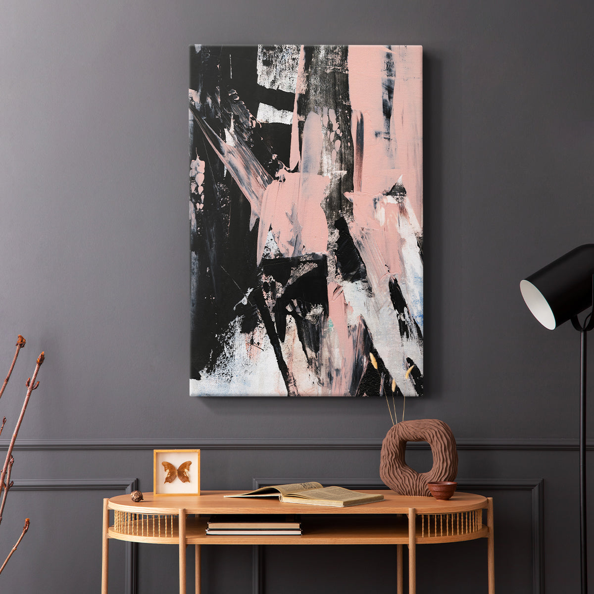 Black & Blush II - Canvas Art Print