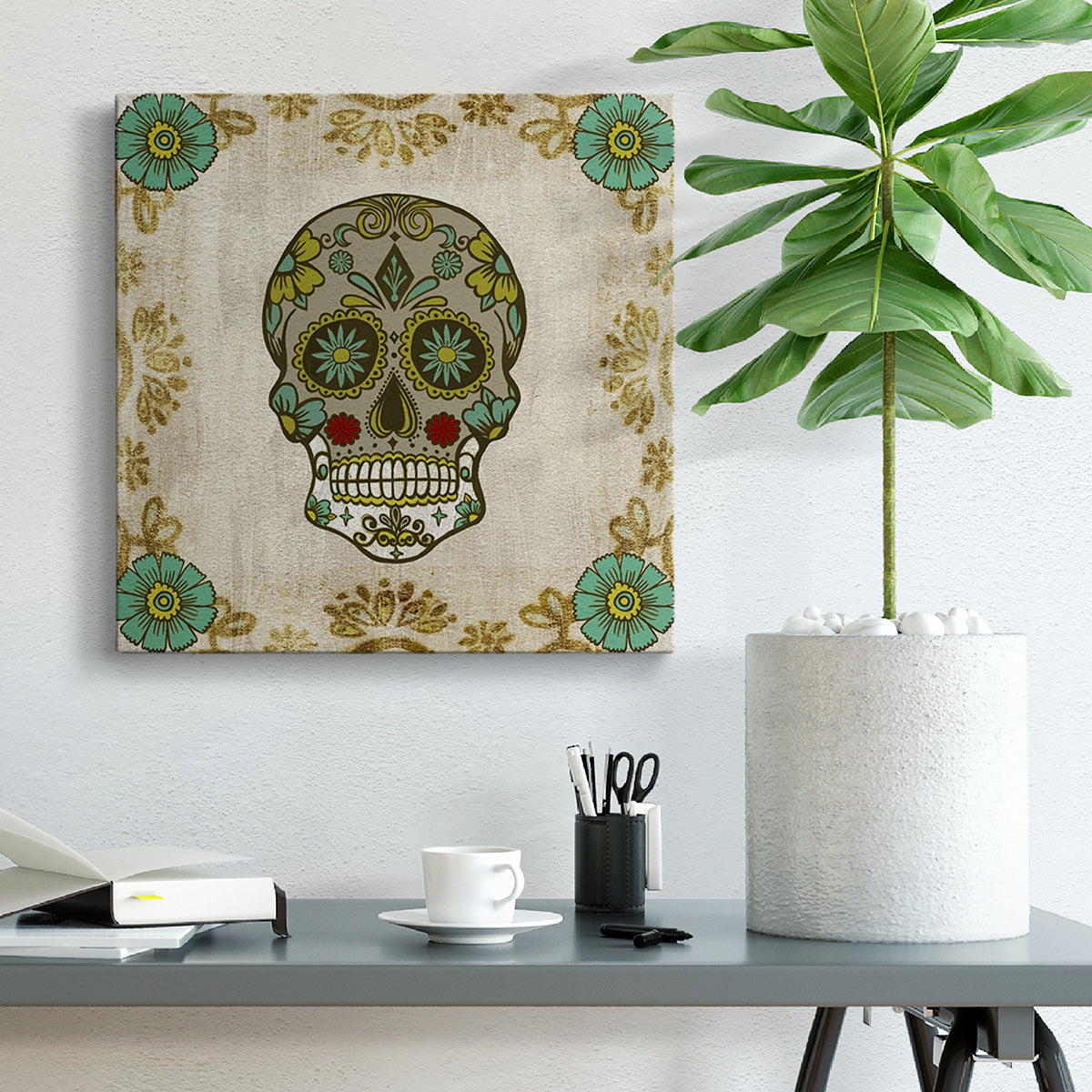 Day of the Dead I -Premium Gallery Wrapped Canvas - Ready to Hang