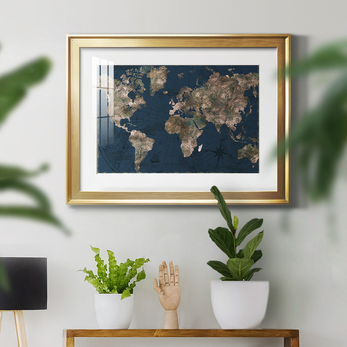 Navy Atlas Premium Framed Print - Ready to Hang