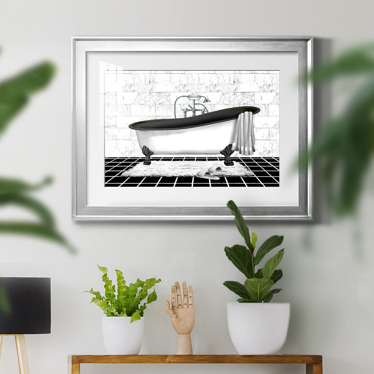 Modern Bath II Premium Framed Print - Ready to Hang