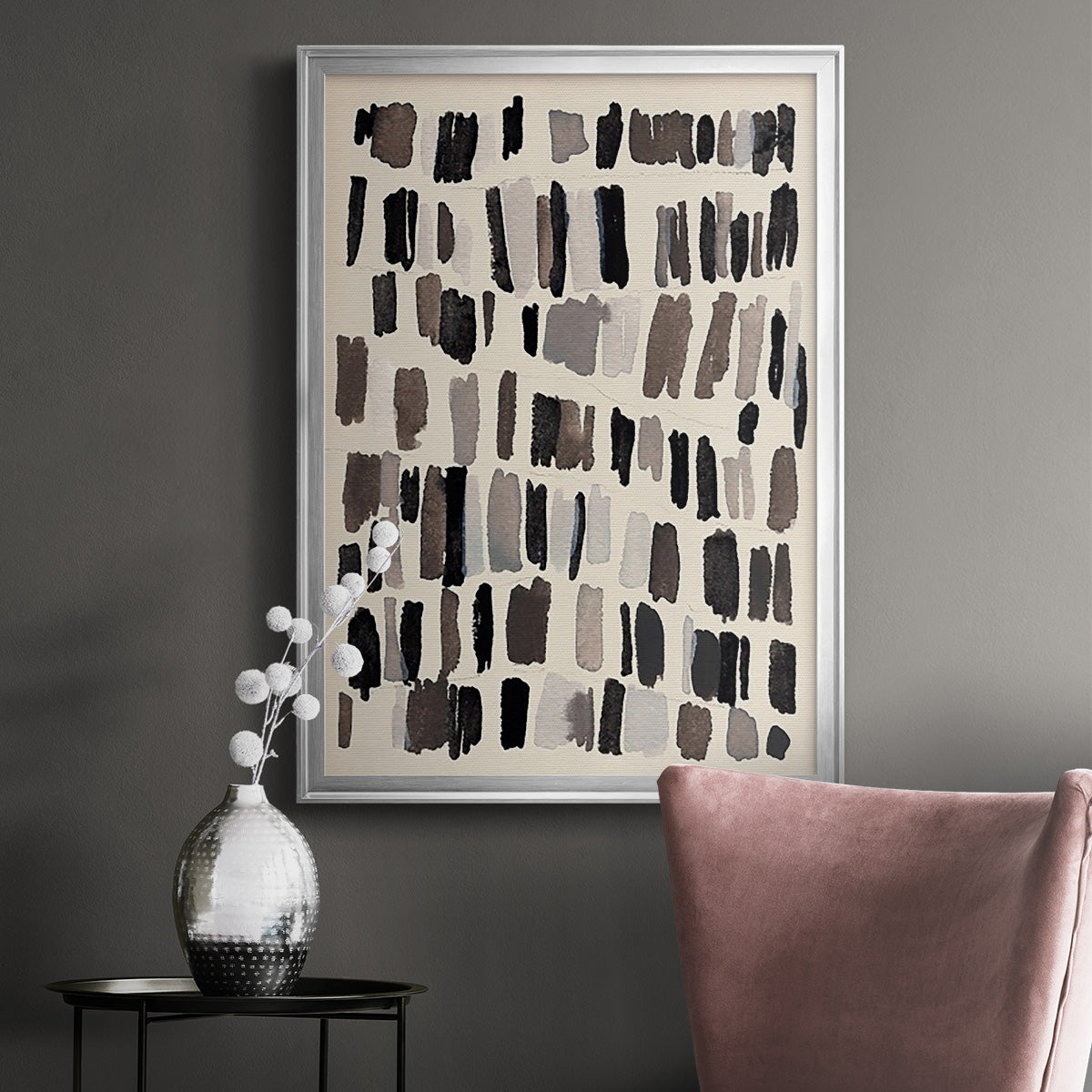 Chalk and Flint III - Modern Framed Canvas Print