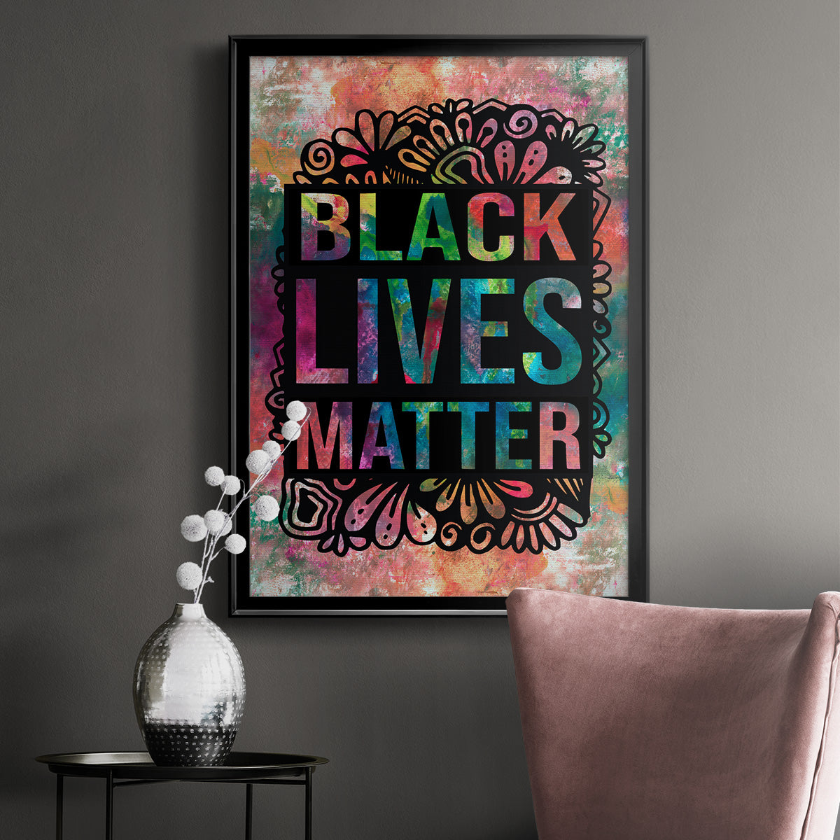 Graffiti Black Lives Matter - Modern Framed Canvas Print