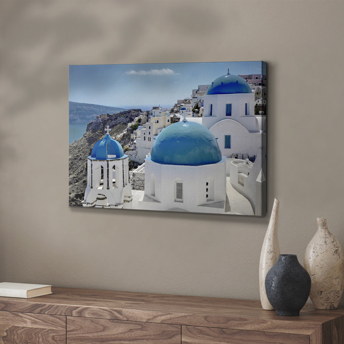 Santorini Saturday - Canvas Art Print