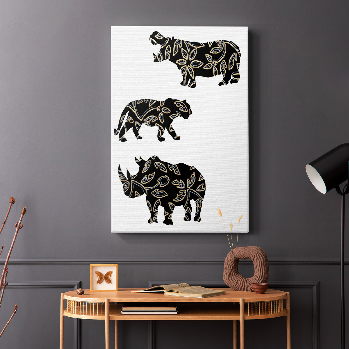 Ornamental Safari Animals II - Canvas Art Print