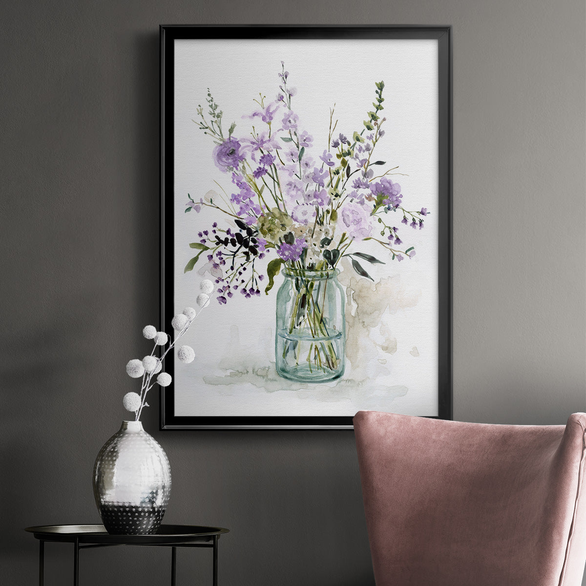 Purple Passion II - Modern Framed Canvas Print