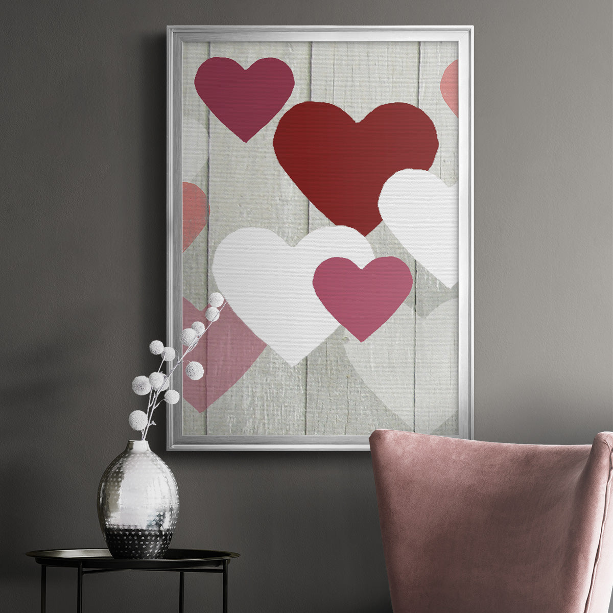 DIY Love Collection F - Modern Framed Canvas Print