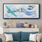 Soar Airplane - Floater Framed Canvas Print