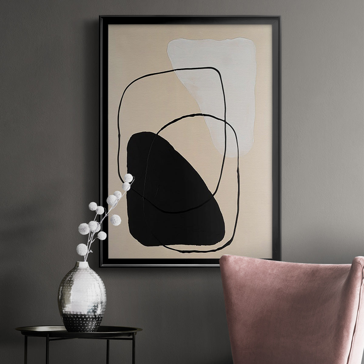 Avant Mod II - Modern Framed Canvas Print