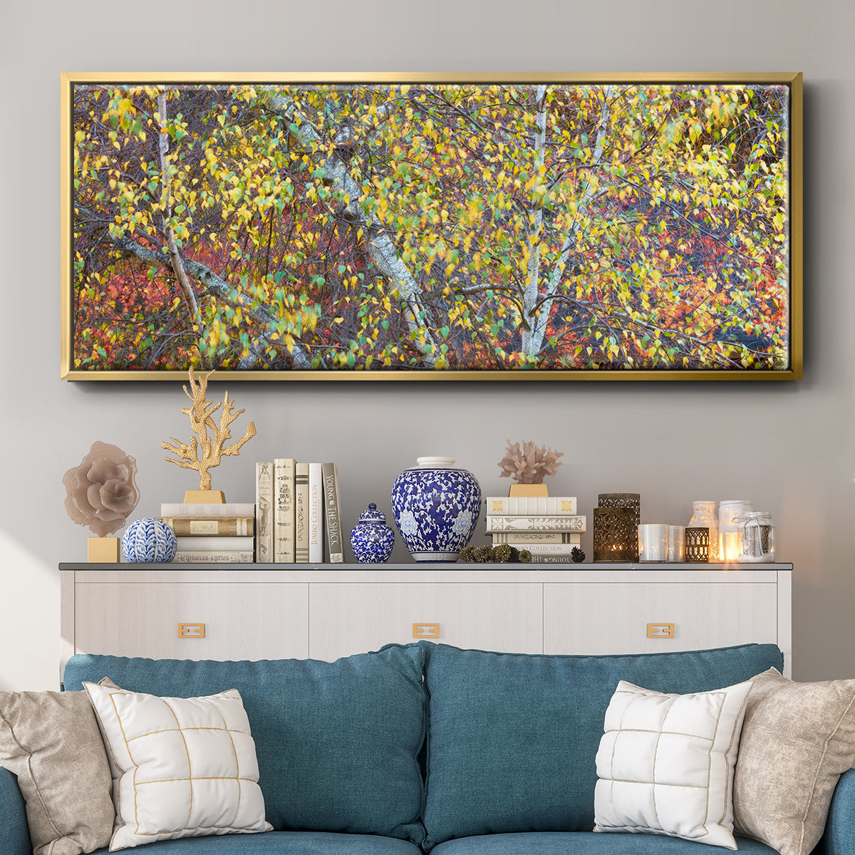 Tree Panorama IV - Floater Framed Canvas Print