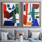 Colorful Shapes III - Premium Framed Canvas 2 Piece Set - Ready to Hang