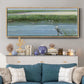 Wading at Dusk - Floater Framed Canvas Print