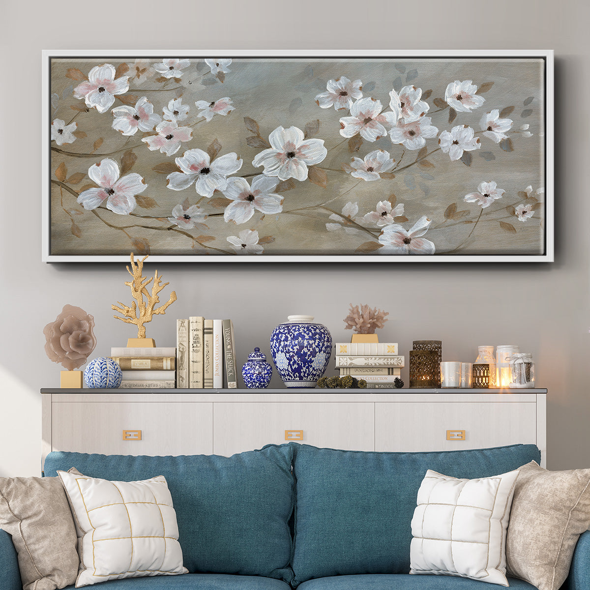 Dogwood Dream - Floater Framed Canvas Print