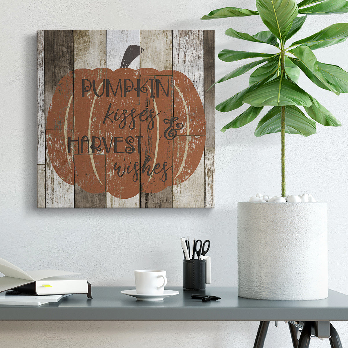 Pumpkin Kisses-Premium Gallery Wrapped Canvas - Ready to Hang