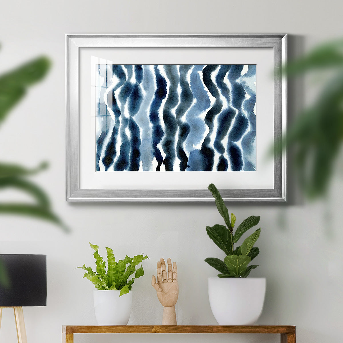 True Blue Wave I - Modern Framed Art Print