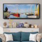 Pleasure Boats at Argenteuil - Floater Framed Canvas Print