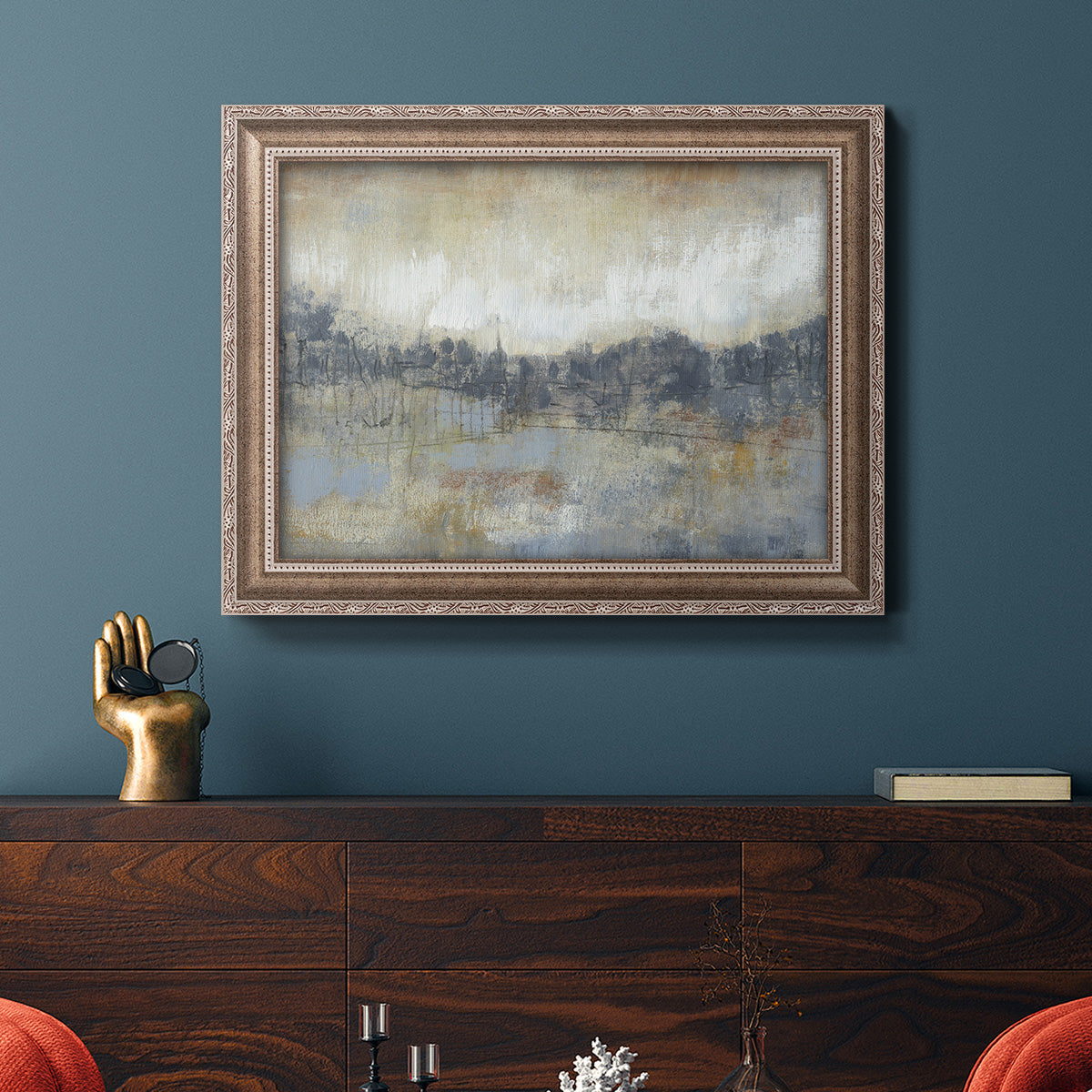 Cool Grey Horizon I Premium Framed Canvas- Ready to Hang