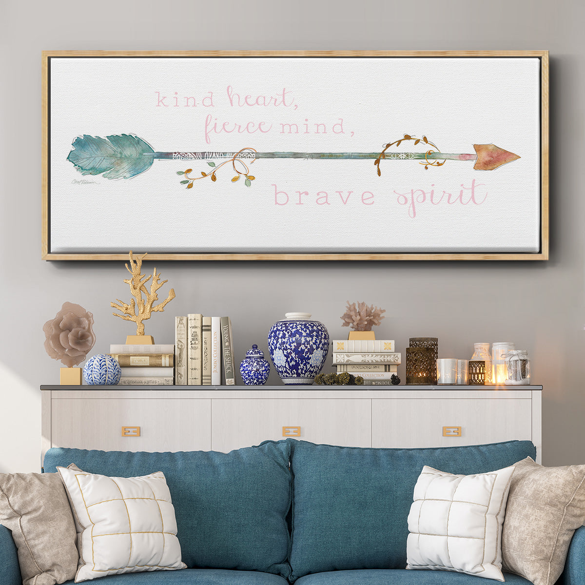Brave Spirit - Floater Framed Canvas Print