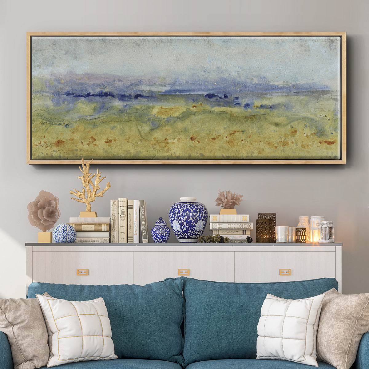 Open Terrain I - Floater Framed Canvas Print
