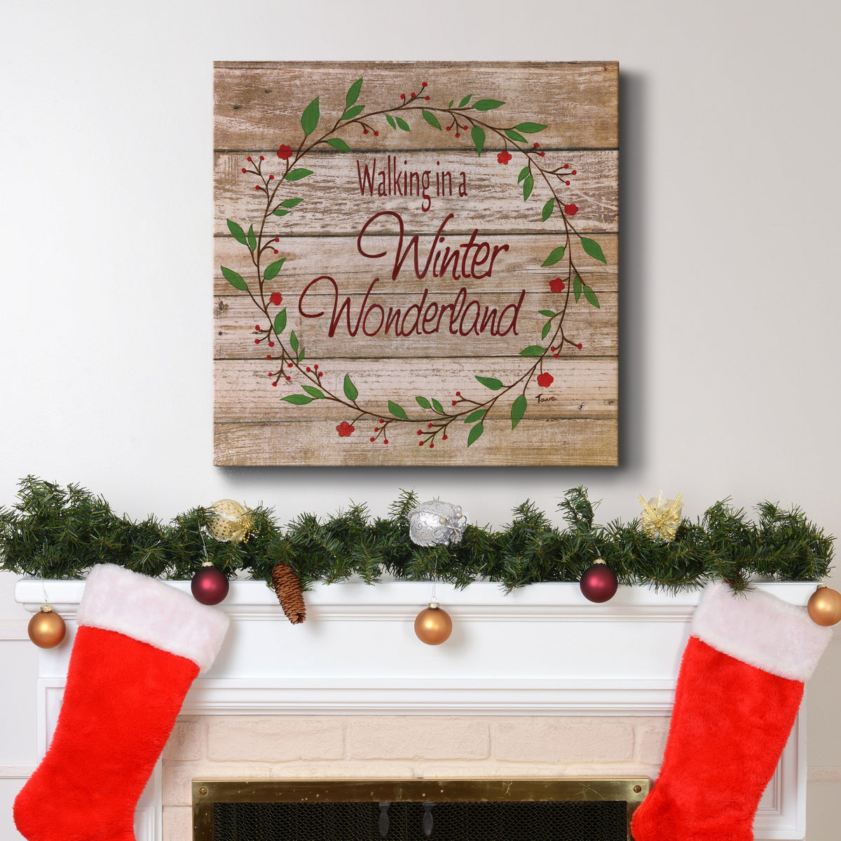 Winter Wonderland Wreath-Premium Gallery Wrapped Canvas - Ready to Hang