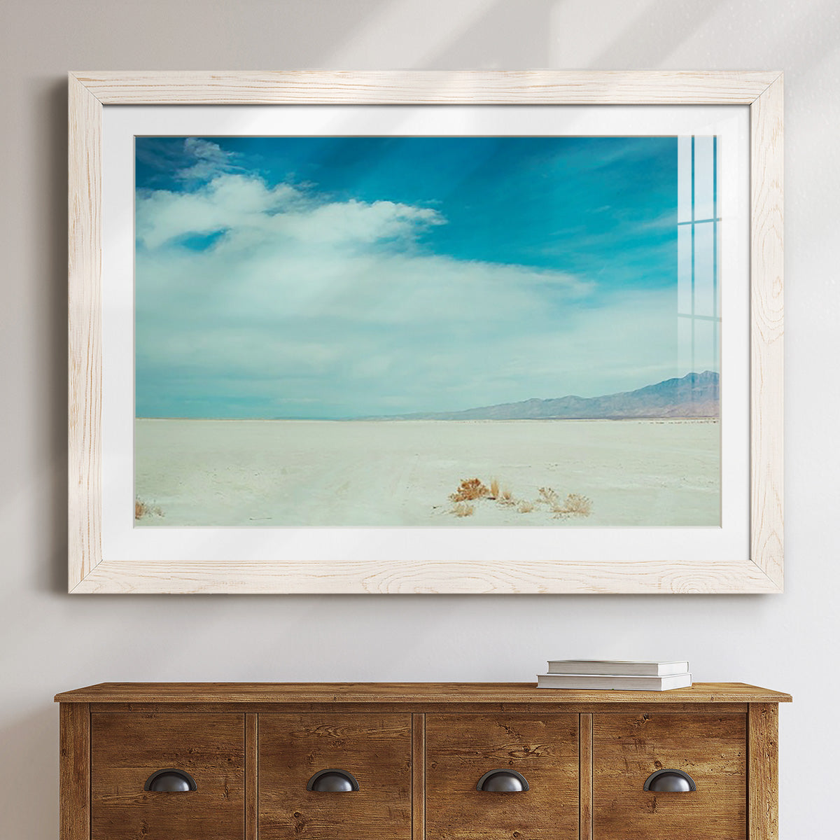 Salt Flat Walk I - Barnwood Framed Art Print