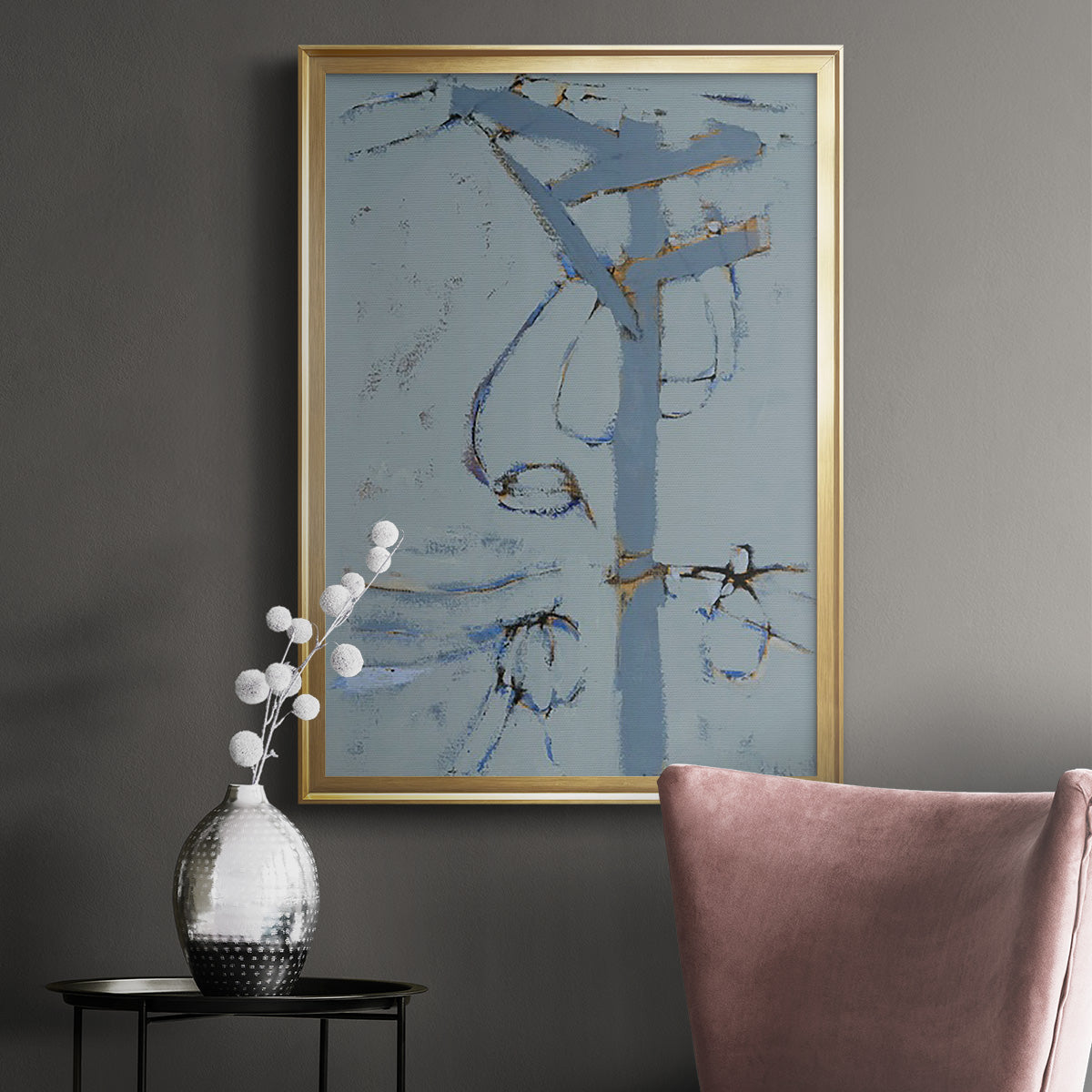 Wires VI - Modern Framed Canvas Print