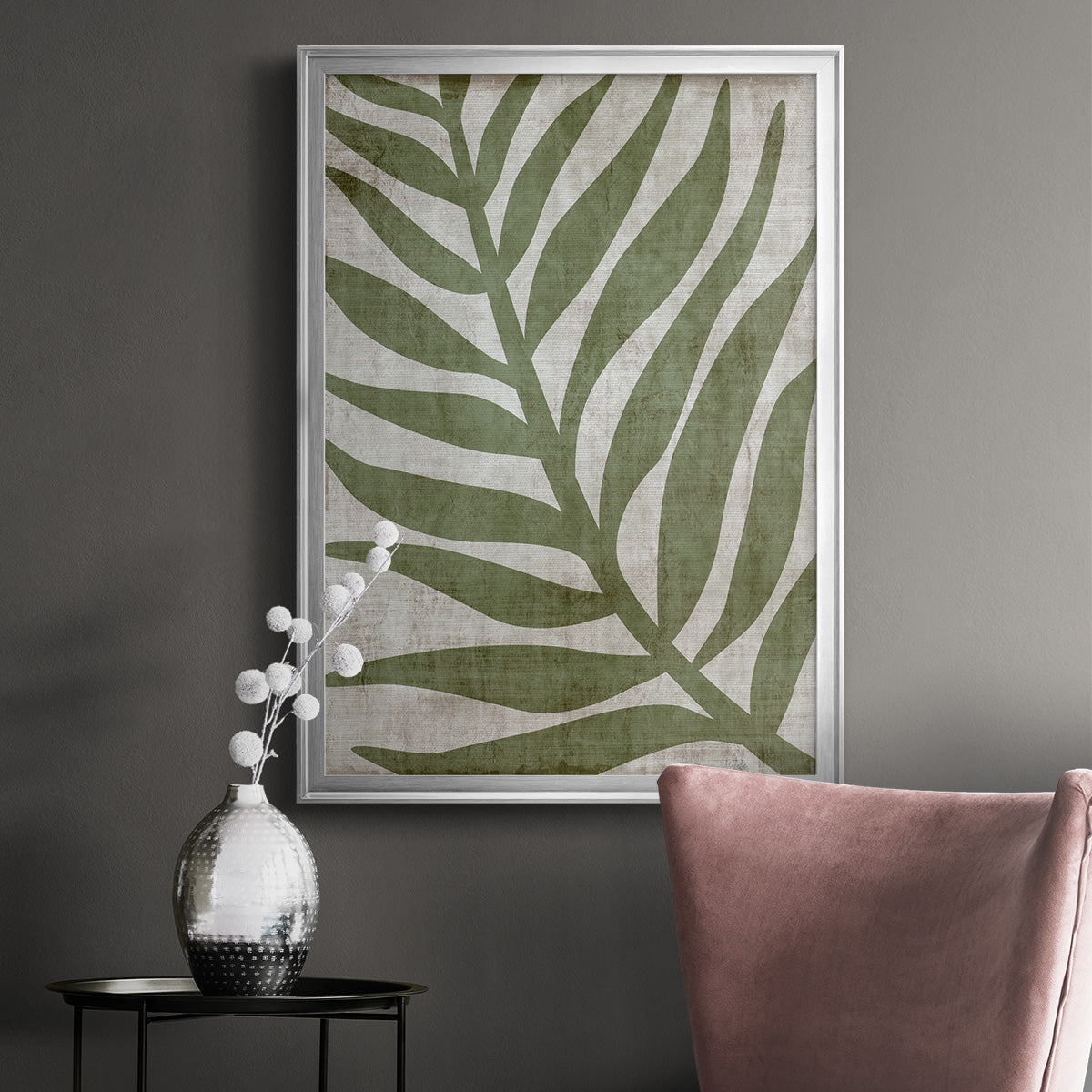 Island Greenery I - Modern Framed Canvas Print