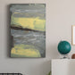 Lemon & Silver Swipe I Premium Gallery Wrapped Canvas - Ready to Hang