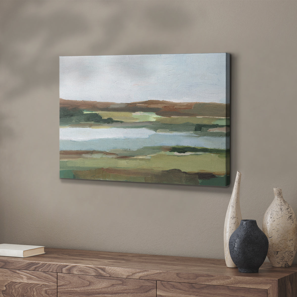 Autumn River Crossing II - Canvas Art Print